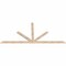 Ekena Millwork Saratoga Smooth Timber Gable Bracket, Douglas Fir, 96"W x 44"H x 1 1/2"D x 3 1/2"F, 11/12 Pitch GBW096X44X0204SAR00SDF - alternate 3